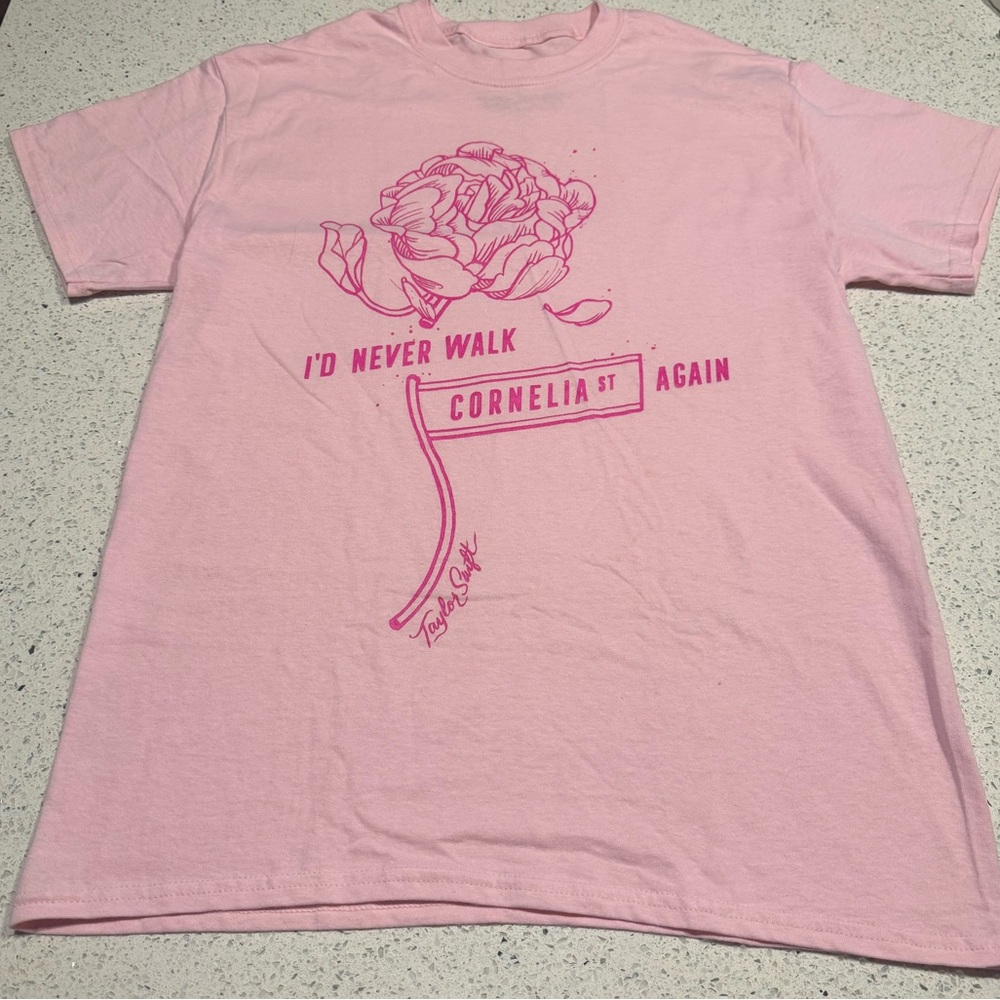 Taylor Swift Pink Cornelia Street Graphic Tee Rare Medium